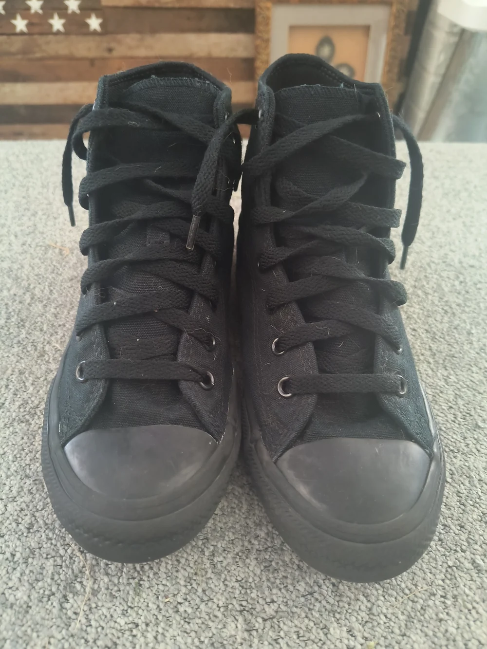 Converse Kids Black High Top Canvas Sneakers